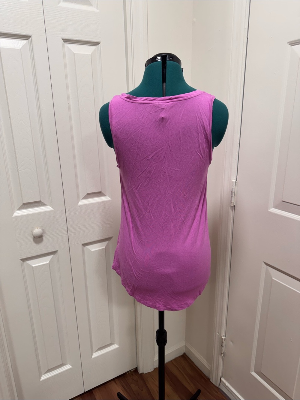 Modcloth Raspberry Pink V-Neck Sleeveless Tank - Picture 3 of 5